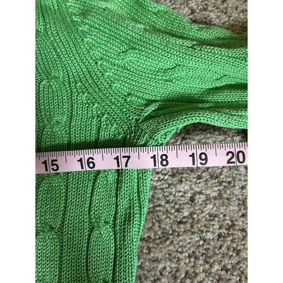 Brooks Brothers Cable Knit Sweater Green Women's S Preppy classic spring - Picture 6 of 7